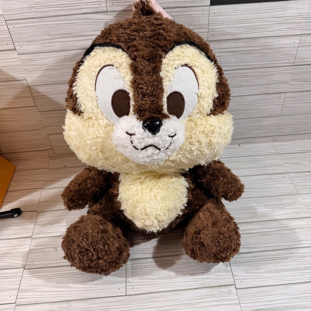 Disney Dale Plush Chip n Dale Shaggy Brown Cream Large Stuffed Animal 16 Inch